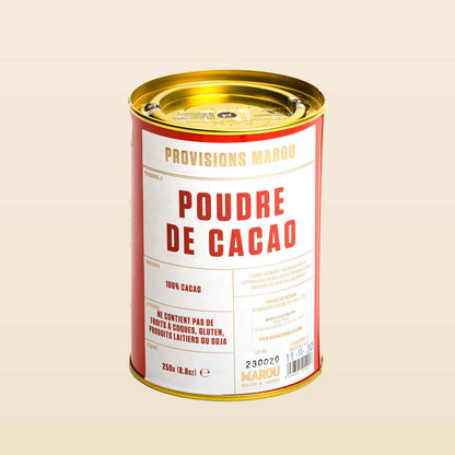 100% Poudre de cacao en boîte