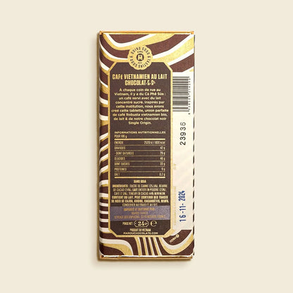 Tablette de chocolat au lait café vietnamien 44% Format mini