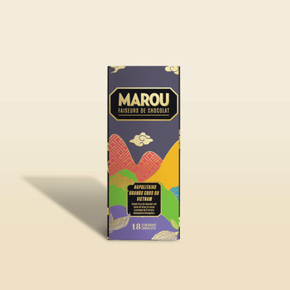 Chocolate gift box with MAROU label, 18-piece Napolitains assortment