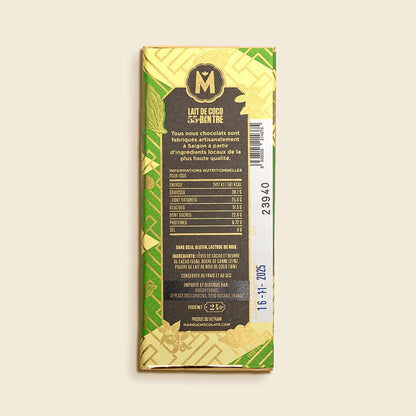 Tablette de chocolat au lait de coco Ben Tre 55% format mini