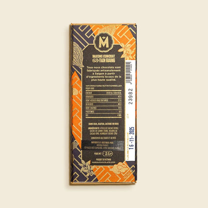 Tablette de chocolat noir Mékong Kumquat Tien Giang 68% Format mini