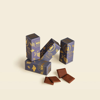 Boîte de 20 napolitains chocolat noir Tien Giang 70%