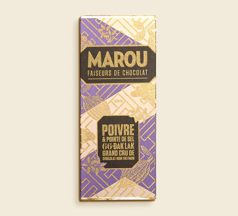 Tablette de chocolat noir Poivre & Pointe de sel Dak Lak 66% Format Mini