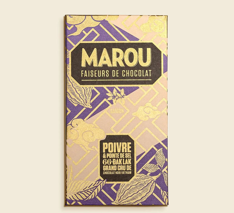 Tablette de chocolat noir Poivre & Pointe de sel Dak Lak 66% 