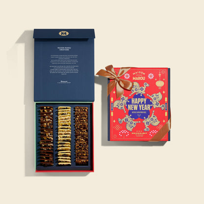 Coffret de création de chocolat (Mendiants & Napolitains) – Édition Tết